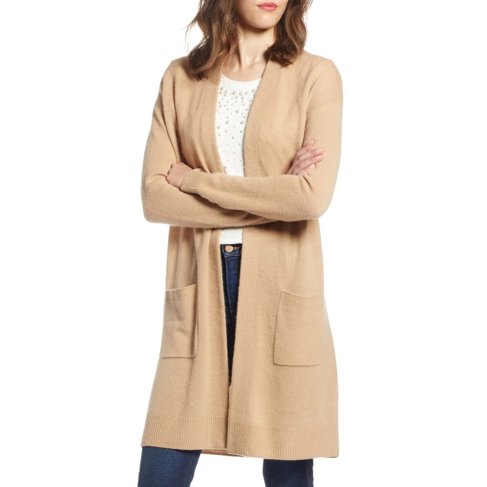 Nordstrom HALOGEN Wool & Cashmere Long Cardigan S